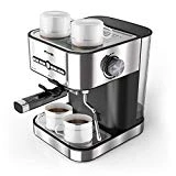 FIMEI Cafetière Expresso, Machines à Café Expresso 15 Bars, Machine à Expresso avec Mousseur à Lait pour Cappuccino et Latte, avec Fonction de Chauffage, 1500ml Amovible Réservoir D'eau