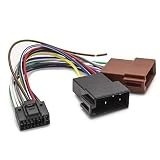 Universe Câble Adaptateur DIN ISO pour autoradio Adaptateur 16 Broches câble AV F JVC KD ADV KD Coton de