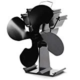 Kenley Ventilateur pour foyer de poêles à bois, fonctionnement sans électricité, 4 Flügel
