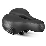Selle Vélo Siège de Vélo Confortable Avec Creux Coussin Respirant Rembourrage en Mousse Siège Vélo/VTT avec Bande Réfléchissante Bike Seat Saddle Bicyclette Cyclisme
