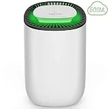 hysure 600ml Déshumidificateur Retire 300ml/jour, Réservoir d'eau 600ml Détachable, Absorbeur d'humidité Électrique, Pas Besoin de Recharge, Portable, Silencieux
