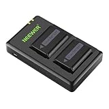 Neewer NP-FW50 Chargeur de Batterie d'Appareil Photo pour Sony A6000 A6300 A6500 A7 A7II A7II A7SII A7R A7RII A55 A5100 RX10(2x1100mAh, Chargeur Micro-USB, Option de Charge Polyvalent)