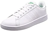adidas Cloudfoam Advantage, Baskets Homme, Blanc Footwear White/Green, 45 1/3 EU
