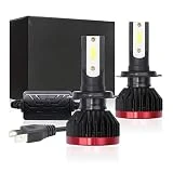 GZLMMY 1 paire de mini ampoules H7 LED 100W 20000lm pour phare avant de voiture 6500K étanche