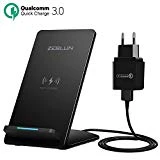 ZEBLUN Qi Chargeur sans Fil pour Samsung Chargeur Induction pour iPhone XS Max Recharge Rapide de Charge Fast Wireless Charger Pad pour Samsung S10 Plus/S10e, S9/S8 Plus, Note 9/8, iPhone 8 Plus, etc