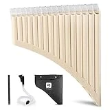 Vangoa Flûtes de pan Tuyau Pan Pipe 16 tuyaux Panflute Easy Learning respectueux de l'environnement résine tuyau C