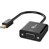 Rankie Adaptateur Mini DisplayPort (Thunderbolt) (Mini DP) vers VGA, 1080P Full HD, Noir