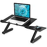 Table de Lit Pliable, Cozime Table Réglable, Plateau Canapé PC Petit déjeuner Lit Tablette Lit, Lapdesk 360° Support Inclinable pour Ordinateur Portable Livre