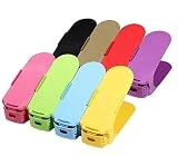8Pcs Support pour empiler les chaussures réglable - Set économique pour chaussures Plastique économie d'espace à chaussures (multicolore)