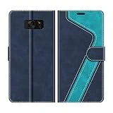 MOBESV Coque pour Samsung Galaxy S7, Housse en Cuir Samsung Galaxy S7, Étui Téléphone Samsung Galaxy S7 Magnétique Etui Housse pour Samsung Galaxy S7, Élégant Bleu