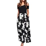 Robes Grande Taille,Daysing Tenue Décontractée Élégante à Manches Courtes 2019 Été Confort Mode Banquet Décontracté Imprimé Floral Grossesse Veste Chic Grande Taille Vintage Plage Chambre Robes