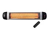 Chauffage radiant pour terrasses carbone SUNTEC Heat Ray 3000 Carbon [Pour balcon/terrasse/jardin, chaleur infrarouge bienfaisante, 3 niveaux de chauffage, efficacité élevée, max. 3000 W]
