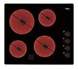 Whirlpool AKM9010NE plaque - plaques (Intégré, Céramique, verre-céramique, Noir, Rotatif, En haut à droite)