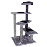 dibea Arbre à Chat avec Griffoir/Grattoir/Centre d'Activités Gris/Gris Clair 100 cm