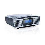 auna Dreamee Radio-réveil Dab+ avec Lecteur CD - Radio rétro Dab+, Radio numérique, Tuner FM, Réveil, Alarme Double, Snooze, AUX, Port USB, Noir