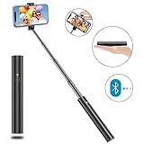 Bovon Perche Selfie, Ultra-Léger Aluminium Tout en Un Bluetooth Selfie Stick Extensible, Bâton Selfie Monopode Compact pour iPhone XS max/XR/XS/X/8/8 Plus/7/6S, Galaxy S10/S10e/S9/Note 9, Huawei ect