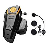 Intercom Moto Bluetooth, ENCHICAS BT-S2 Kit Oreillette Bluetooth Casque Moto Interphone Main Libre