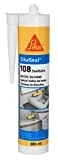 SikaSeal 108 Sanitaire, Mastic silicone anti-moisissure spécial salle de bain, 300ml, Blanc