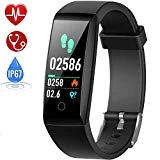 HETP Montre Connectée Cardiofréquencemètre Bracelet Connecté Podomètre GPS Fitness Tracker d'Activité Tension Artérielle Smartwatch Sport Femme Homme Étanche IP67 Montre Cardio pour Android iOS