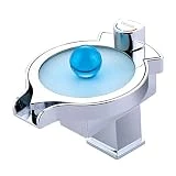 Robinet led cascade, Derpras Robinet salle bain Mitigeur Lavabo Cascade Robinet lavabo Robinetterie lave mains LED 3 couleurs pour Évier,Hôtel,Villa,Froid et Chaud disponible Design moderne,Chromé