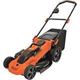 Black & Decker CLMA4820L2-QW Tondeuse sans fil - 7 hauteurs réglables de 38 à 100 mm - 2 Batteries, 36V, Orange, 48 cm