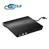 Lecteur CD DVD Externe USB 3.0, Rodzon Graveur CD DVD Externe CD / DVD /-RW / ROM Transmission à Grande Windows 10 / 8 / 7 / XP / Vista / Linux / Mac OS