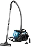 Rowenta RO3731EA Aspirateur Traineau Sans Sac Compact Power Cyclonic Efficacité Energétique A Sols Durs 750W Noir et Turquoise