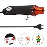 Notail Pistolet à Air Chaud, Mini Pistolet à Air 300W Chaleur Outils pour DIY Craft en relief,Gaufrage Timbre, Feuille Thermique,emballage gaufré (noir)