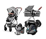 Kinderkraft Veo 3en1 Multi-Poussette Landau Et Siège Gris