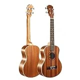 LFDYKLL 23'Ukulele 4 Instruments à Cordes Mini-Guitare Hawaïenne Touche en Palissandre Acajou Électrique Ukulélé avec Micro-Ampli