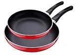 Royalford Lot de 2 poêles anti-adhésives Design ergonomique pour frire, cuisiner et sauter, fonctionne avec les cuisinières électriques, halogènes et gaz 20 et 28 cm