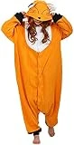 Kigurumi Pyjama Combinaison Animal de l'adulte Unisexe, Renard Orange