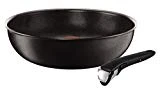 Tefal L6501903 Ingenio Expertise Poêle Wok + 1 poignée Aluminium Noir 28 cm Tous Feux Dont Induction