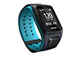 TomTom RUNNER 2 Cardio + Music - Montre de Sport GPS - Bracelet Large - Bleu Marine/Turquoise