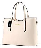 TIBES fête des mères luxe Pu Sac à main en cuir de mode épaule Sac fourre tout Sacs Sacs portés main Beige