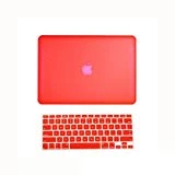 Topideal 2 en 1 Mat givré Coque rigide pour MacBook Unibody Blanc 33 cm 33 cm (modèle : A1342 à partir d'octobre 2009) + clavier Coque, plastique, Red, 13' (33 cm)