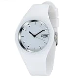 OUMOSI Montre de sport unisexe à quartz avec bracelet en silicone simple pour hommes et femmes