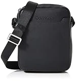 Calvin Klein Sliver Mini Reporter, Sacs pour ordinateur portable homme, Noir (Black/Steel Blue), 1x1x1 cm (W x H L)