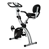 KUOKEL Vélo d'appartement Pliable Exercice Bike 8 Niveaux de Resistance Siège Réglable avec Moniteur LCD Support de Téléphone