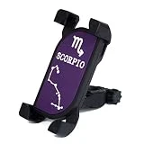 PowerFul-LOT Support à Vélo en Alliage a'Aluminium Support de Guidon pour Smartphone Samsung Huawei Portable Velo de Route VTT Moto étanche Selle Guidon 12 Constellations (Le Scorpion)