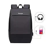Xnuoyo 17.3 Pouces Sac à Dos Ordinateur avec USB Charging Port, Résistant à l'eau Sac a Dos PC Portable et Sac à Dos Grande Capacité, Portable pour Loisirs Affaire Scolaire-Gris