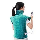 MaxKare 60 * 90cm Coussin Chauffant pour Le Dos, Les Épaules, la Nuque et Le Cou Surface Ultra-Moelleuse Chauffage Rapide avec Température Réglable pour Détendre Les tensions