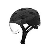 Abus Hyban+ Casque pour vélo Mixte Adulte, Noir/Transparent, 52-58 cm