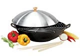 Baumalu 382860 Wok Fonte 36 cm Coloris Noir