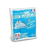 Sweethome | Protège Matelas Imperméable - 140x190/200 cm - Bouclette 100% Coton - Anti Acariens - Souple et Silencieux - Forme Drap Housse - Lavable en Machine