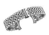 22mm Bracelet Argent élégant Bracelets de Montres de Remplacement jubilé de Style Solide en Acier Inoxydable Boucle déployante