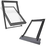 Solstro APX B700 Fenêtre De Toit, PVC Blanc et Raccord d'étanchéité Tuile - S6A, 114 x 118 cm