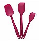 Backhaus Set de Spatule de Cuisine, cuillère et Maryse Silicone Ustensiles de Cuisines Premium avec Renfort en INOX - Résistantes à la Chaleur et adaptées à Tout Type de revêtements | Rouge
