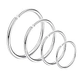 Weiy Anneau de Nez Anneau de Nez Faux Piercing Anneaux à lèvres Acier Anneau de Nez Anneau Boucle d'oreille articulé Clicker Segment Helix Cartilage Lèvre Piercing