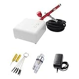 Romarin New Mini compresseur Airbrush Peinture d'art pour aérographe avec filtre à air Tuyau Pochoirs ongles Red